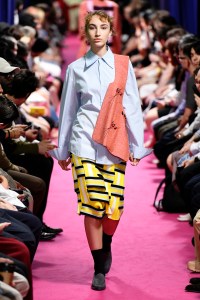 Model on the catwalk
