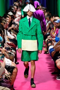 Model on the catwalk