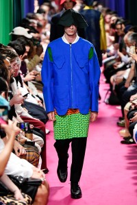 Model on the catwalk