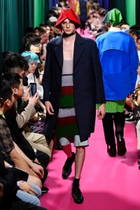 Model on the catwalk