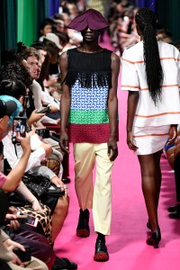 Model on the catwalk