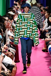 Model on the catwalk