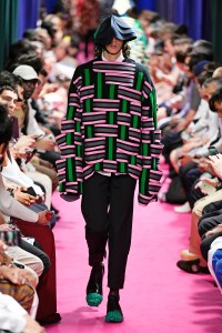Model on the catwalk
