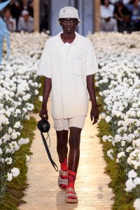 Model on the catwalk