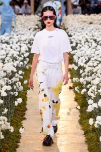 Model on the catwalk