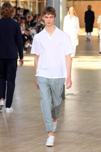 Model on the catwalk