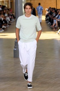 Model on the catwalk