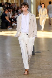 Model on the catwalk