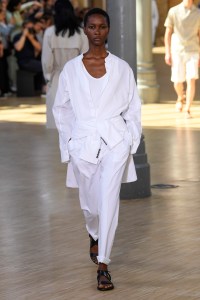 Model on the catwalk