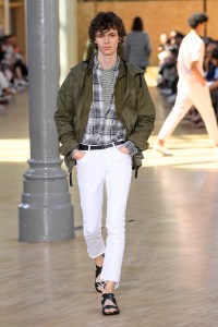 Model on the catwalk