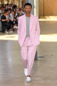Model on the catwalk