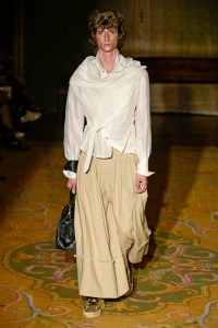 Model on the catwalk