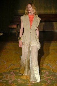 Model on the catwalk