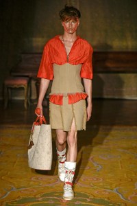 Model on the catwalk