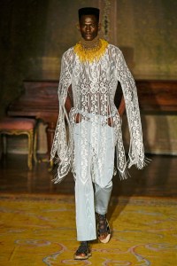 Model on the catwalk