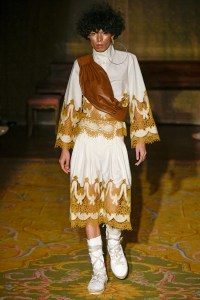 Model on the catwalk
