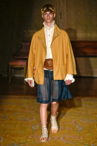 Model on the catwalk