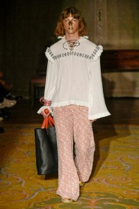 Model on the catwalk