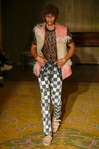 Model on the catwalk
