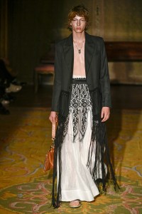 Model on the catwalk