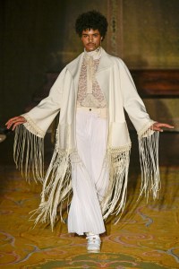 Model on the catwalk
