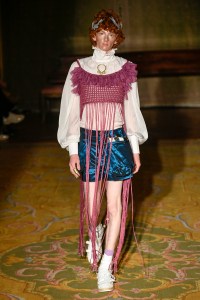 Model on the catwalk