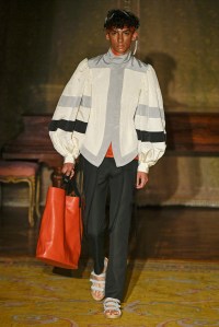 Model on the catwalk