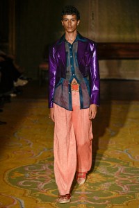 Model on the catwalk