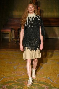 Model on the catwalk