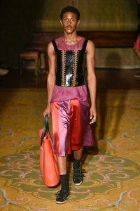 Model on the catwalk