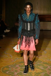Model on the catwalk
