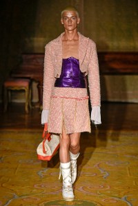 Model on the catwalk