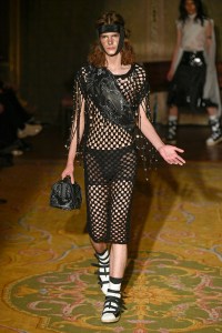 Model on the catwalk