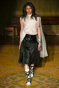 Model on the catwalk