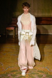 Model on the catwalk