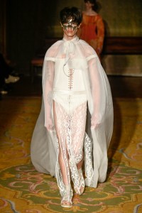 Model on the catwalk