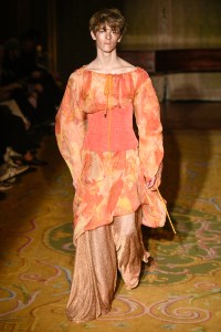 Model on the catwalk