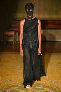 Model on the catwalk