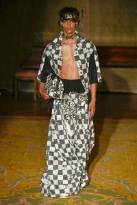 Model on the catwalk