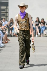 Model on the catwalk