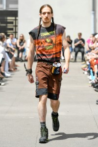 Model on the catwalk