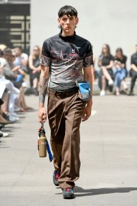 Model on the catwalk