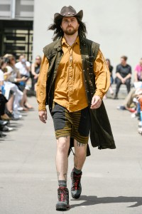 Model on the catwalk