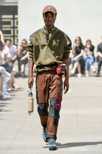 Model on the catwalk