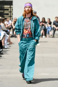 Model on the catwalk