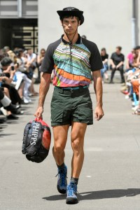 Model on the catwalk
