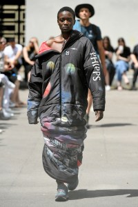 Model on the catwalk