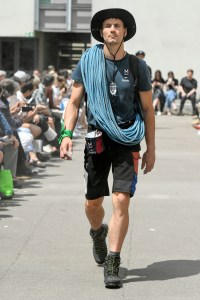 Model on the catwalk