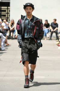 Model on the catwalk