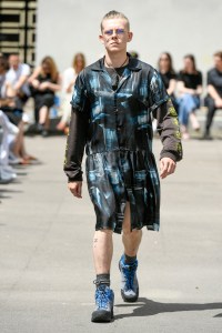 Model on the catwalk